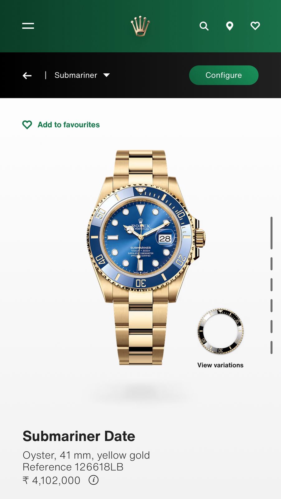 Rolex Submariner Cell model